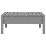 Repose-pied de jardin gris bois de pin solide 02_0014948