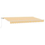 vidaXL Auvent Rétractable Jaune et blanc 400 x 200 cm