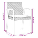 vidaXL Chaises de jardin et coussins lot de 6 noir 56 5x57x83 cm rotin