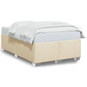 vidaXL Cadre de lit sans matelas crème 120x190 cm tissu