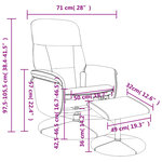 vidaXL Fauteuil de massage inclinable repose-pied gris foncé velours