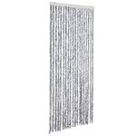 vidaXL Moustiquaire Blanc et gris 56x200 cm Chenille
