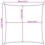 vidaXL Voile d'ombrage 160 g/m² Marron 2x2 m PEHD