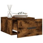 vidaXL Tables de chevet murales 2 Pièces chêne fumé 35x35x20 cm