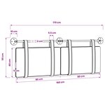vidaXL Tête de lit suspendue Taupe PU antique