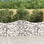 vidaXL Paniers à gabions arqués 20 Pièces 200x50x80/100 cm Fer galvanisé