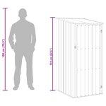 vidaXL Abri de jardin Marrron 87x98x159 cm Acier galvanisé