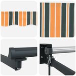 Store Rétractable Manuel vidaXL Vert et Jaune 450x300 cm