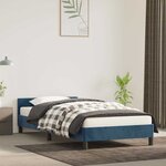vidaXL Cadre de lit sans matelas bleu foncé 80x200 cm velours