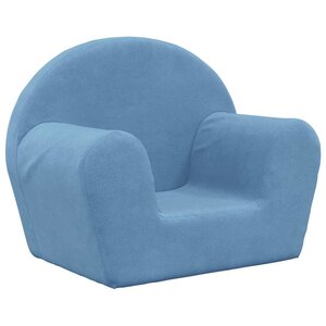 vidaXL Canapé pour enfants bleu peluche douce