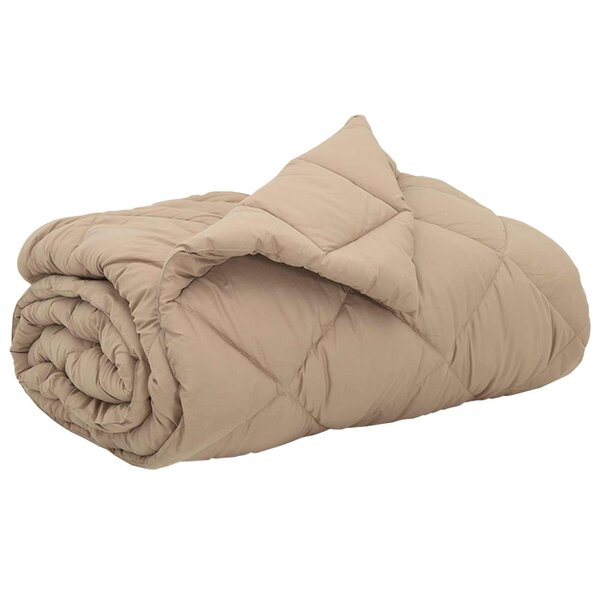 vidaXL Duvet complet toute l'année Taupe 220 x 200 cm Microfibre
