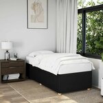 vidaXL Cadre de lit sans matelas noir 100x200 cm tissu