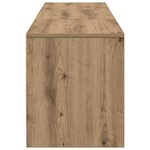 vidaXL Meuble TV avec LED en chêne artisanal 165x34x40 cm en bois d'ingénierie