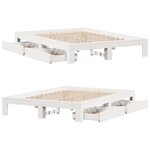 vidaXL Cadre de lit sans matelas blanc 150x200 cm bois de pin massif