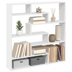 vidaXL Étagère cube murale 7 compartiments blanc bois d'ingénierie