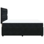 vidaXL Sommier à lattes de lit et matelas Noir 160x200 cm Velours