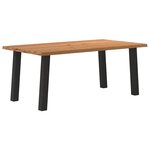 vidaXL Table à manger marron clair bois de chêne massif rectangulaire