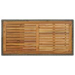 vidaXL Table de bar avec rangement Gris 120x60x110 cm Résine tressée