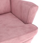 vidaXL Fauteuil rose velours