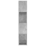 vidaXL Bibliothèque/Séparateur de pièce Gris béton 80x24x124 5 cm