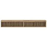 vidaXL Ensemble meuble TV avec LED Chêne artisanal Bois d'ingénierie