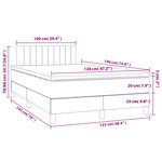 vidaXL Sommier à lattes de lit avec matelas crème 120x190 cm tissu