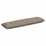 vidaXL Coussin de Dos Taupe 180 x 50 cm Tissu en microfibre