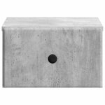 vidaXL Cabinet de chevet mural 2 Pièces Gris béton 34 5 x 33 x 20 cm