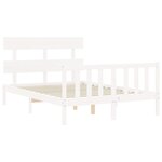 vidaXL Cadre de lit sans matelas blanc 120x200 cm bois de pin massif
