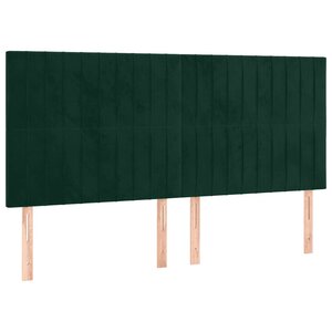 vidaXL Tête de lit Vert foncé 180x5x118/128 cm Velours