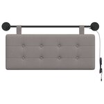 vidaXL Tête de lit suspendue Taupe Tissu
