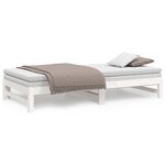 vidaXL Lit coulissant sans matelas blanc 2x(90x200) cm