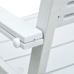 vidaXL Chaises de jardin lot de 4 Blanc PEHD Aspect de bois