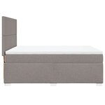 vidaXL Sommier à lattes de lit avec matelas Taupe 140x200 cm Tissu