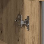 Armoire murale vidaXL avec portes en verre Chêne artisanal 69 5x34x90 cm
