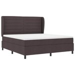 vidaXL Lit à ressorts avec matelas Marron foncé 180 x 200 cm tissu