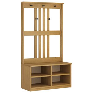 vidaXL Portemanteau SANDNES 87x40x159 5 cm bois massif pin