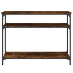 vidaXL Table console chêne fumé 100x29x75 cm bois d'ingénierie