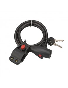 THIRARD - Antivol à clé Twisty câble acier vélo 8mmx1.5m 2 clés - THIRARD