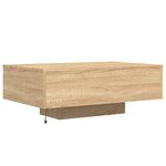 vidaXL Table basse avec lumières LED chêne sonoma 85x55x31 cm