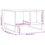 vidaXL Table basse Chêne sonoma 60x50x36 5 cm Bois d'ingénierie