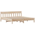vidaXL Lit bibliothèque sans matelas 200x200 cm bois massif de pin