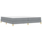 vidaXL Lit à ressorts avec matelas Gris clair 200 x 200 cm tissu