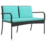 vidaXL Ensemble de jardin avec coussin acier