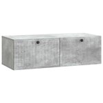vidaXL Meuble TV mural Gris béton 98 x 41 x 30 cm Bois d'ingénierie