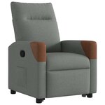 vidaXL Fauteuil inclinable Gris foncé Tissu