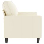 vidaXL Canapé à 2 places Crème 140 cm Velours