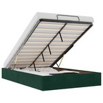 vidaXL Cadre de lit ottoman sans matelas vert foncé 120x190 cm velours