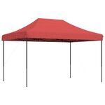 vidaXL Tente de réception pliable escamotable bordeaux 410x279x315 cm