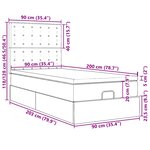 vidaXL Cadre de lit ottoman avec matelas vert foncé 90x200 cm velours